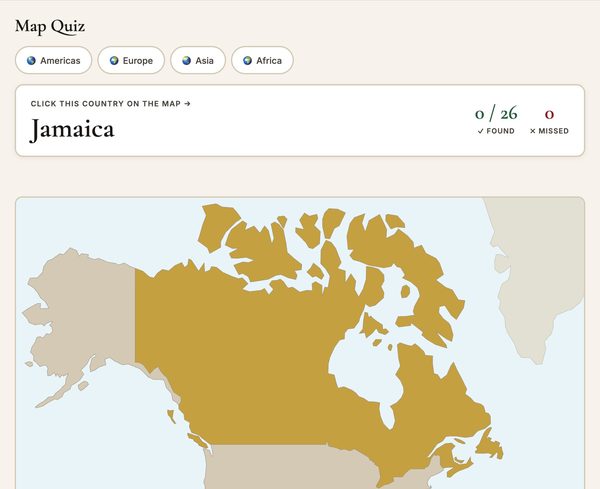 Map Quiz - free geography game