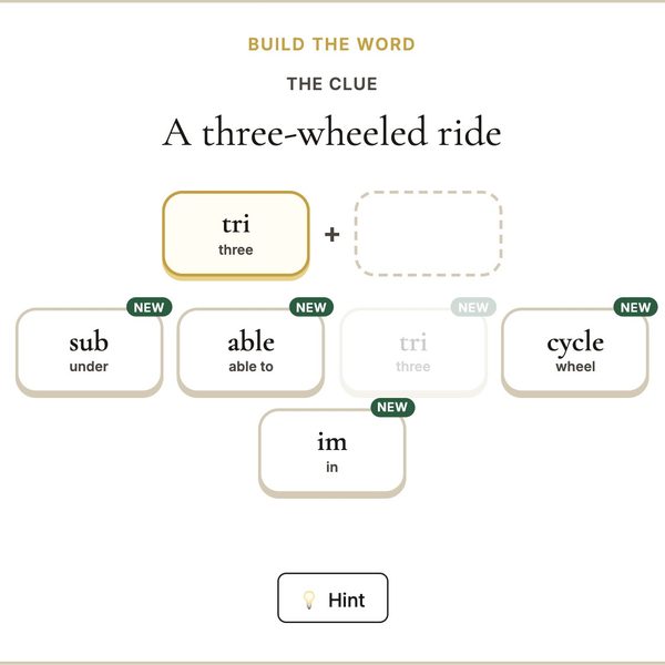 Roots - free vocabulary game