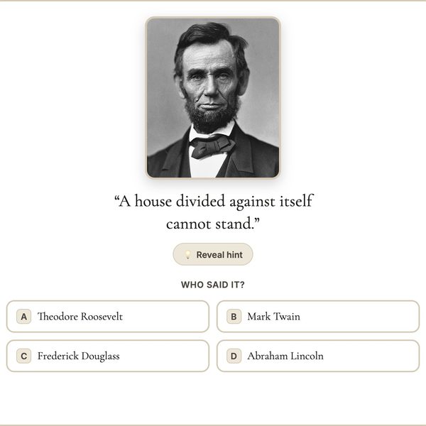 Who Said It? - free history game
